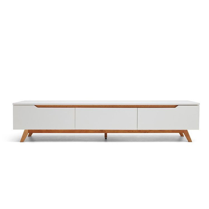 TV Unit, 180 cm, White/Wood - KM-EG140-22