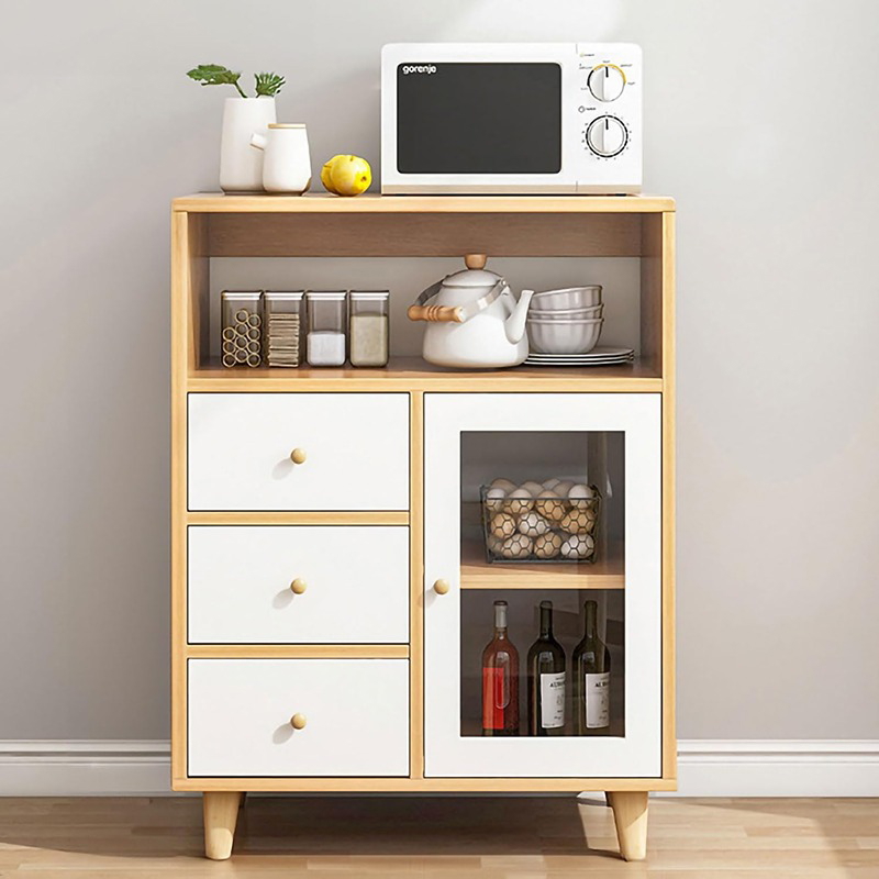 Coffee corner, 90 cm, white - wood - KM-EG146-88