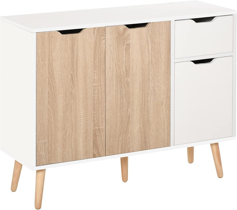 Sideboard, 90 cm, white - wood - KM-EG146-56