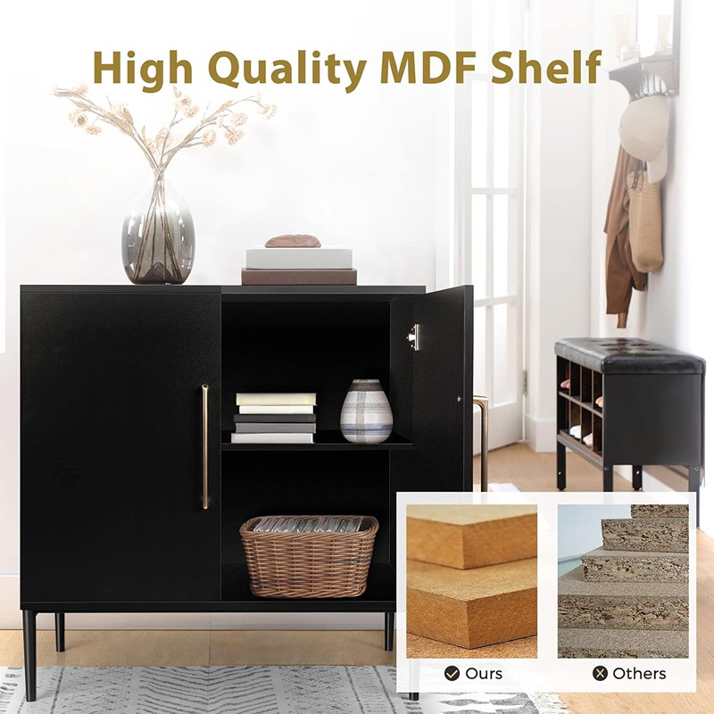 دولاب جانبي, 80 سم, اسود - KM-EG146-65