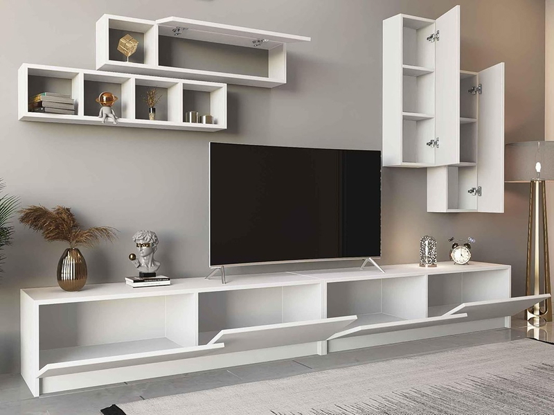 TV table, 195 cm, white - KM-EG146-72