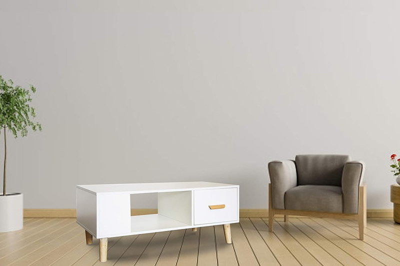 Coffee table, 100 cm, white - KM-EG146-79