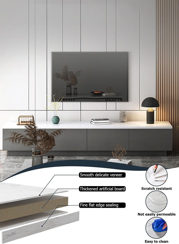 TV table, 140 cm, black - KM-EG146-80