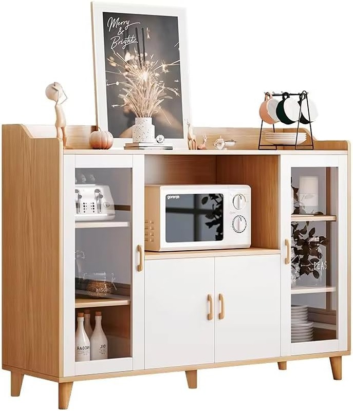 Coffee corner, 120 cm, white - wood - KM-EG146-87