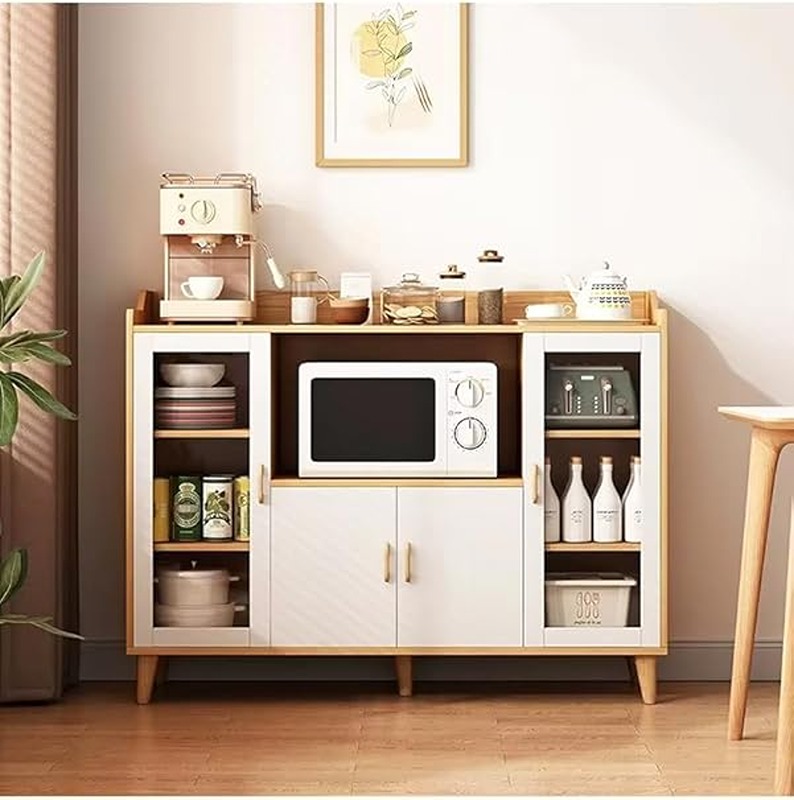 Coffee corner, 120 cm, white - wood - KM-EG146-87