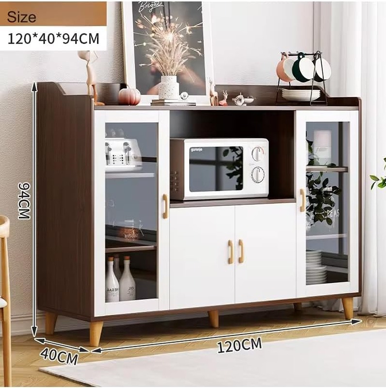 Coffee corner, 120 cm, white - wood - KM-EG146-87