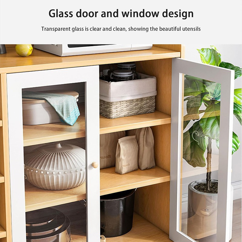 Coffee corner, 90 cm, white - wood - KM-EG146-88