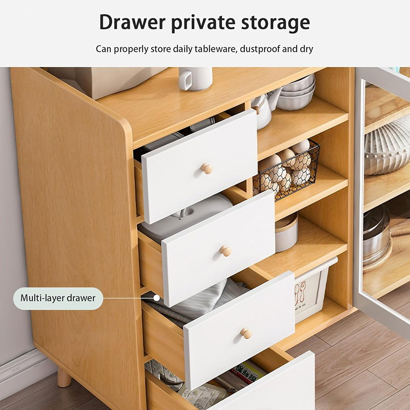 Coffee corner, 90 cm, white - wood - KM-EG146-88