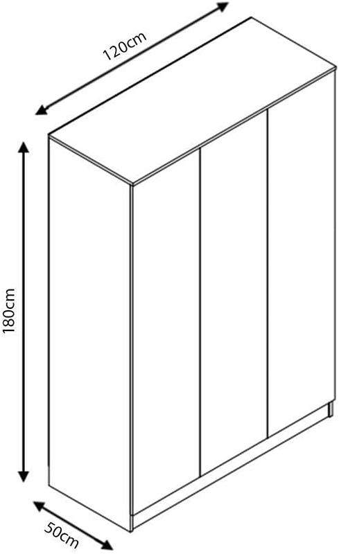 Wardrobe, 180 cm, white - KM-EG146-93