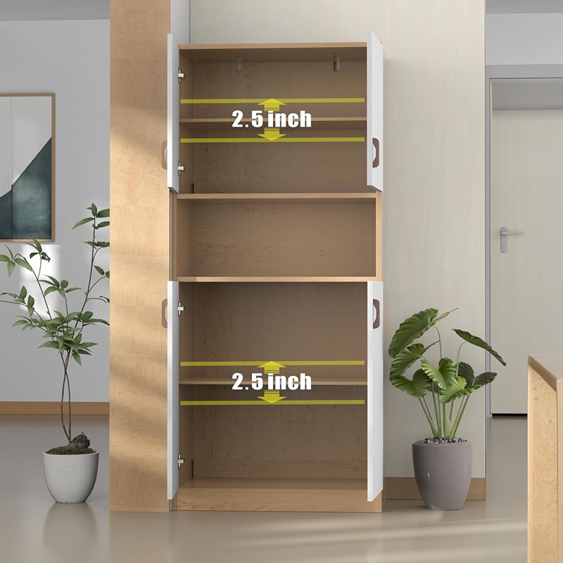 Kitchen storage cabinet, 177 cm, white - KM-EG146-95