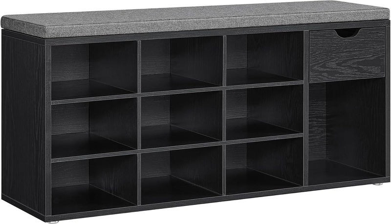 Shoe cabinet, 103.9 cm, black KM-EG146-96