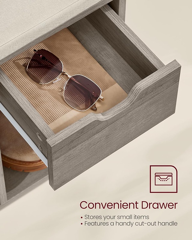 Shoe cabinet, 103.9 cm, beige - KM-EG146-97