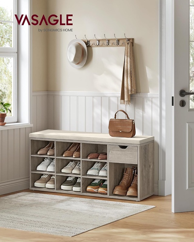 Shoe cabinet, 103.9 cm, beige - KM-EG146-97