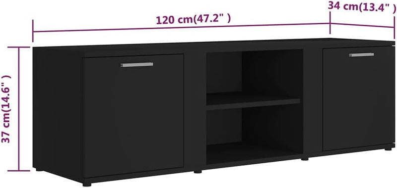 TV table, 120 cm, black - KM-EG146-98