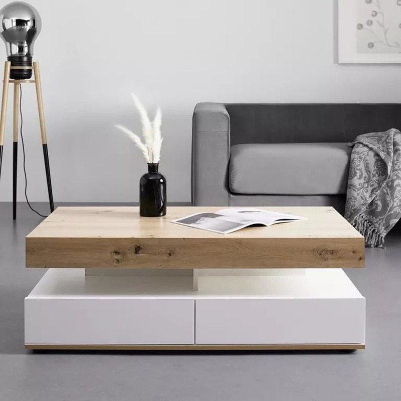 Coffee Table, 100 cm, Wood/White - KM-EG147-30