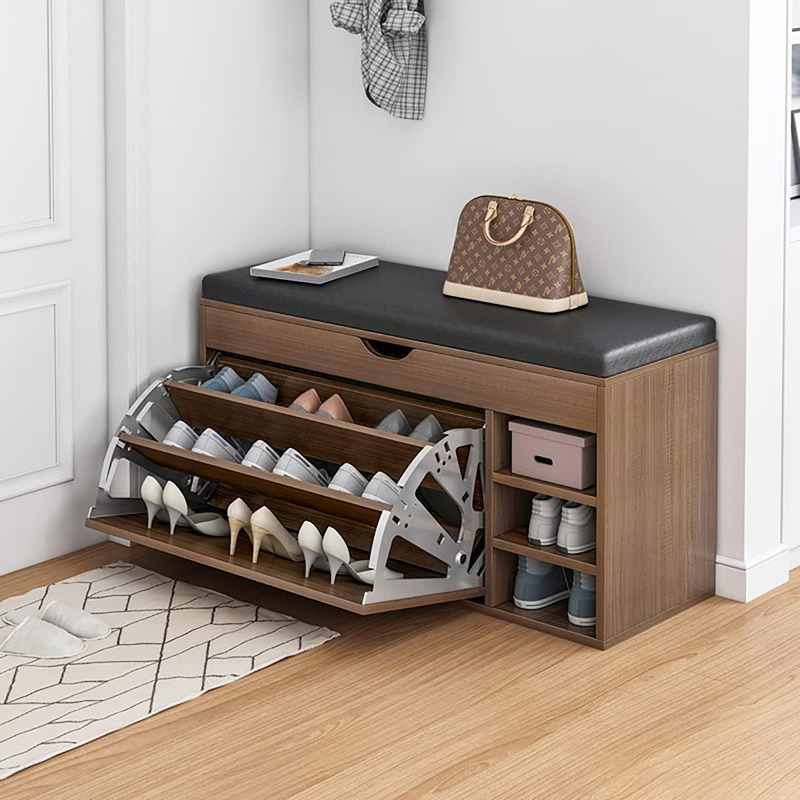 Shoe cabinet, 80 cm, Brown - KM-EG147-34