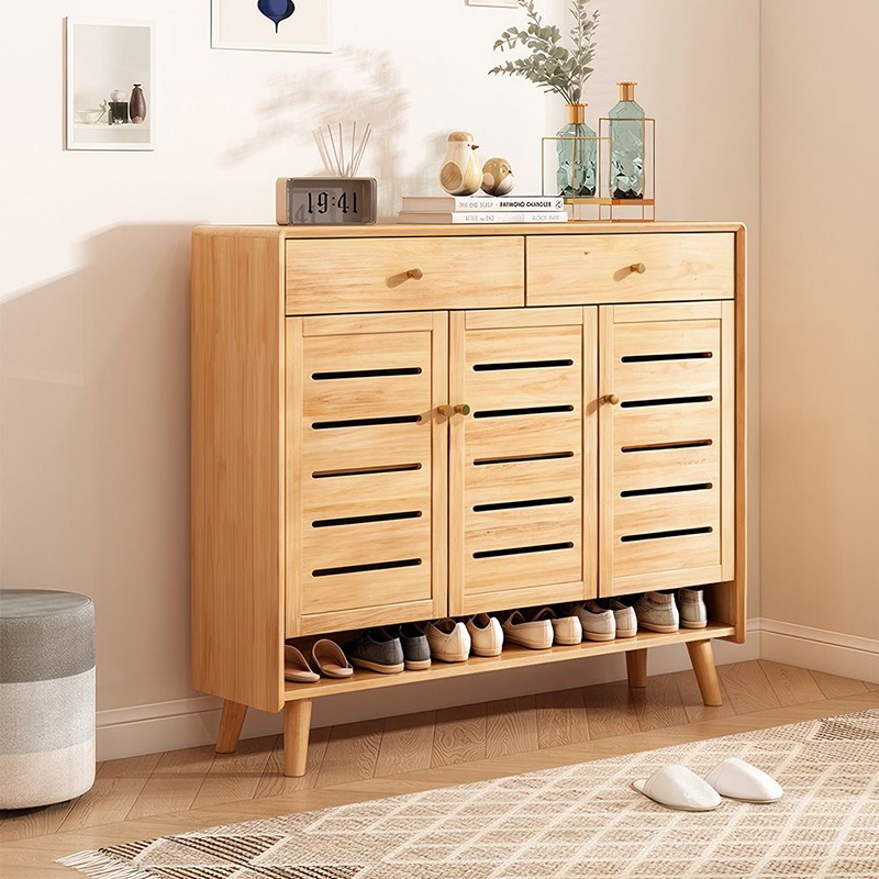 Shoe cabinet, 110 cm, Wood - KM-EG147-38