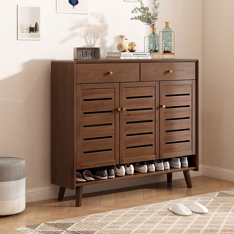 Shoe cabinet, 110 cm, Brown - KM-EG147-39