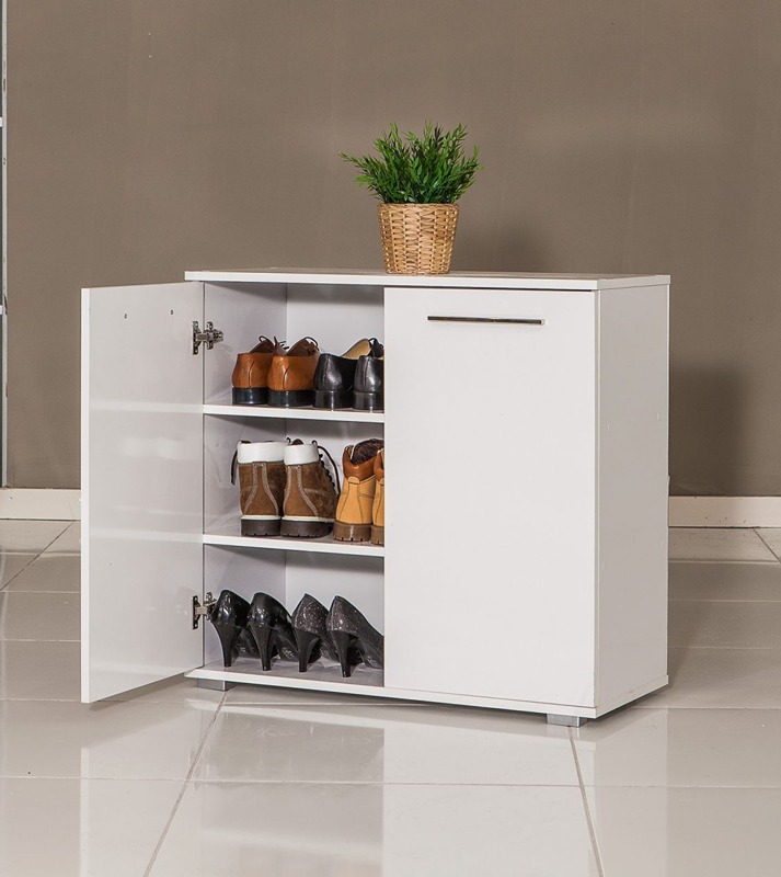 Shoe cabinet, 80 cm, White - KM-EG147-40