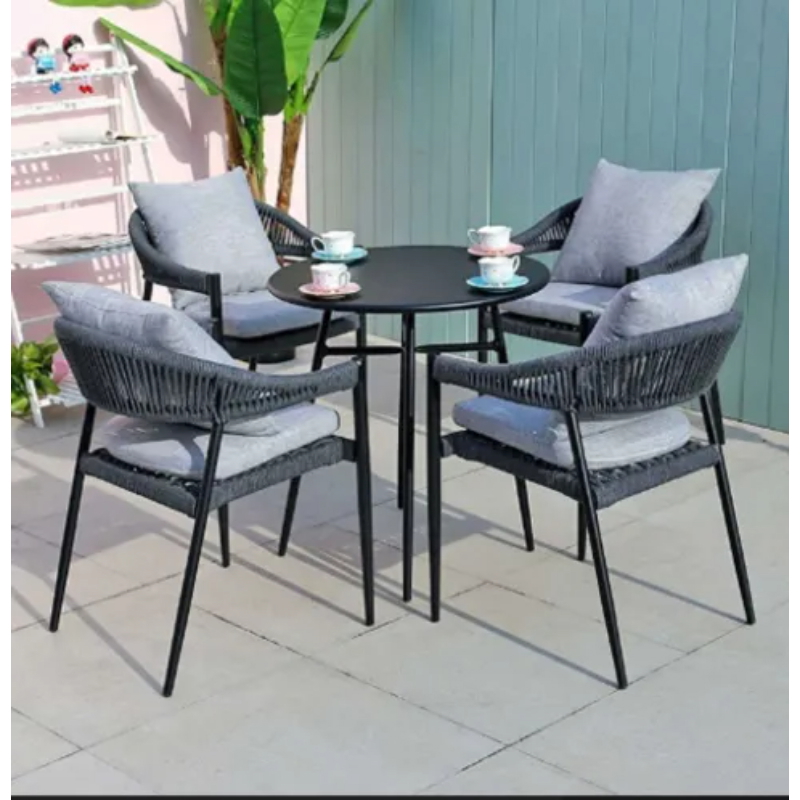 Outdoor Furniture Set 5 PCS, Grey - KM-EG92-50