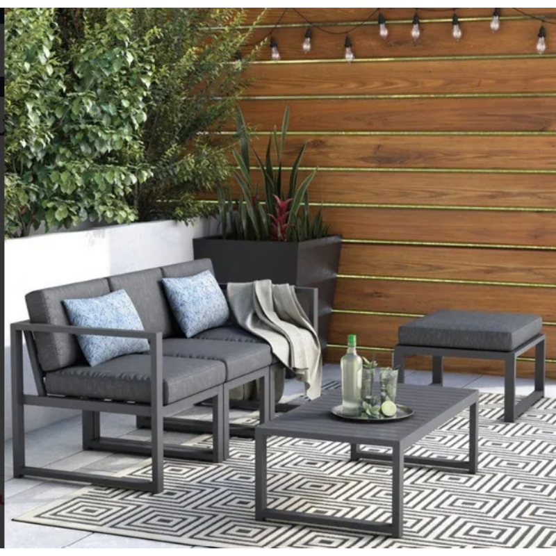 Outdoor Furniture Set 2 PCS, Grey - KM-EG92-59