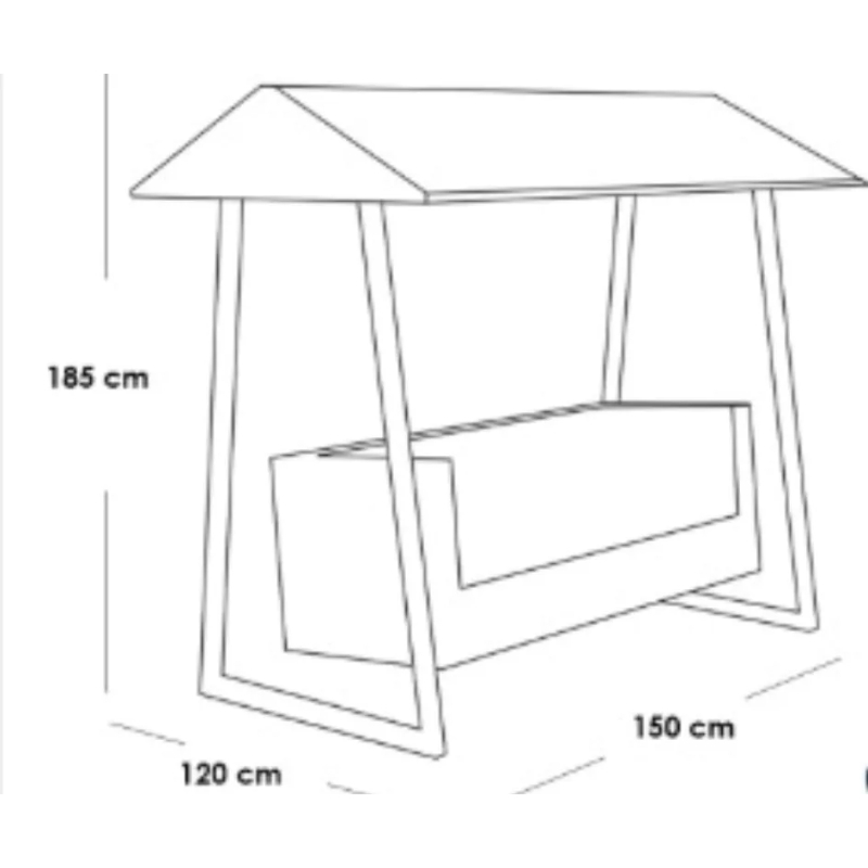 Outdoor swing, 150 cm, Beige - KM-EG92-62