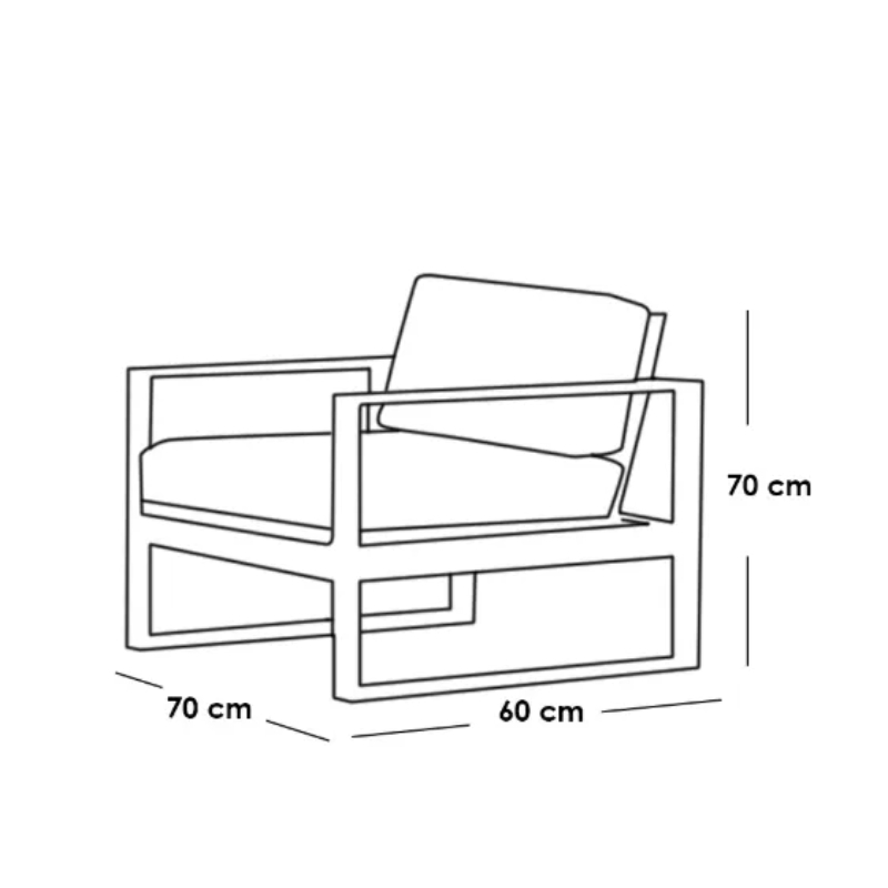 Outdoor Furniture Set 4 PCS, Grey - KM-EG92-58