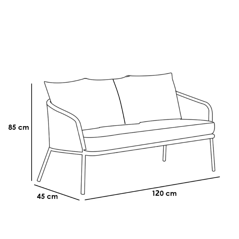 Outdoor Furniture Set 4 PCS, Grey - KM-EG92-49