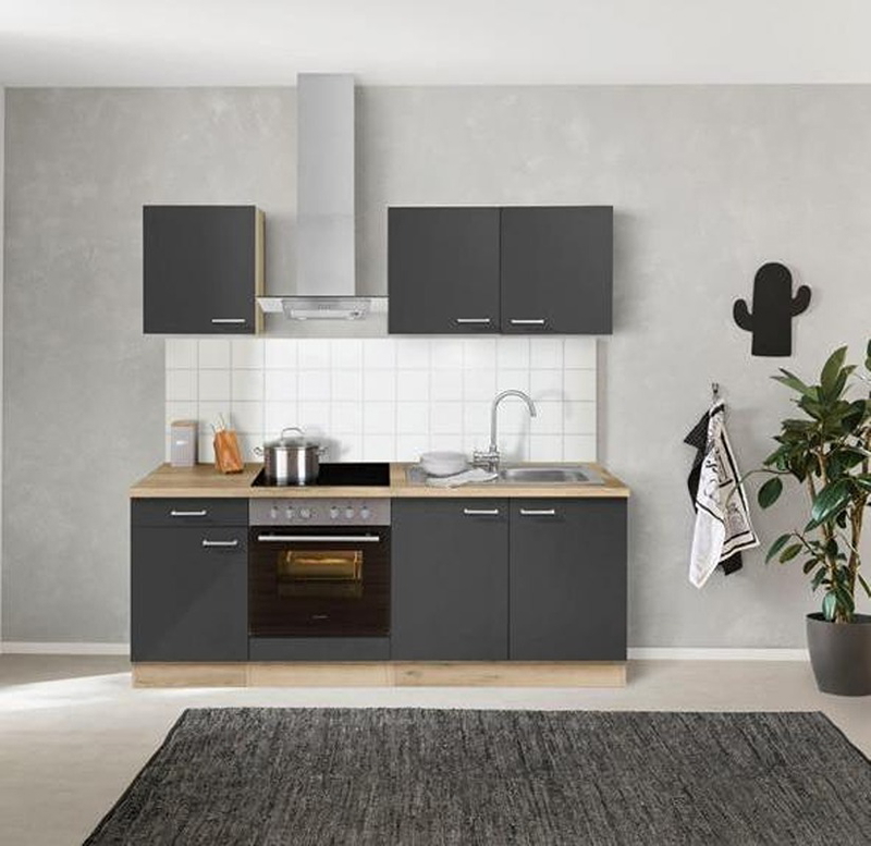 دولاب تخزين للمطبخ, 200 سم, اسود - KM-EG149-48