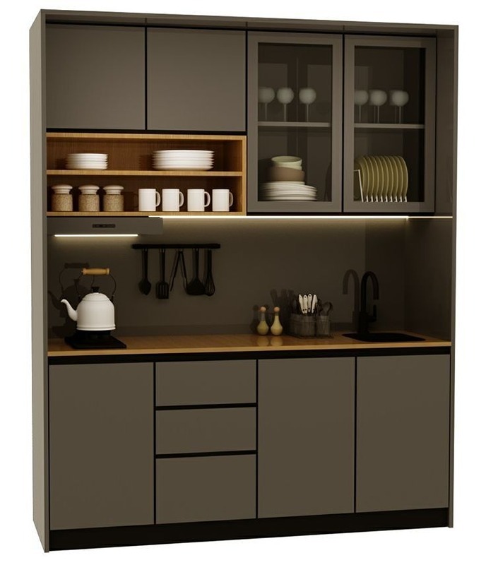 دولاب تخزين للمطبخ, 200 سم, بيج - KM-EG149-50