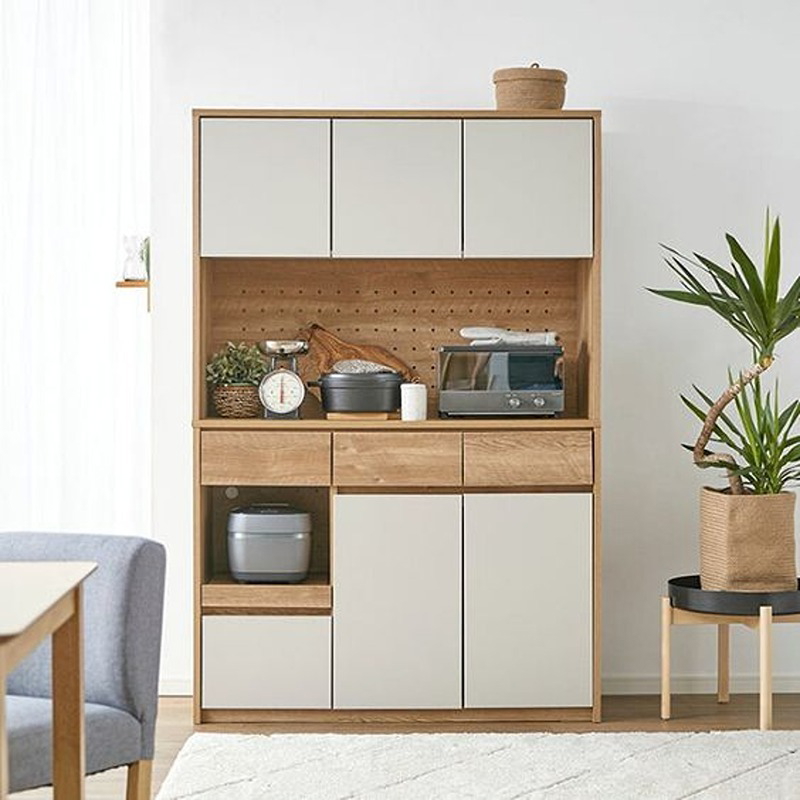 Kitchen storage cabinet, 145 cm, White - KM-EG149-52