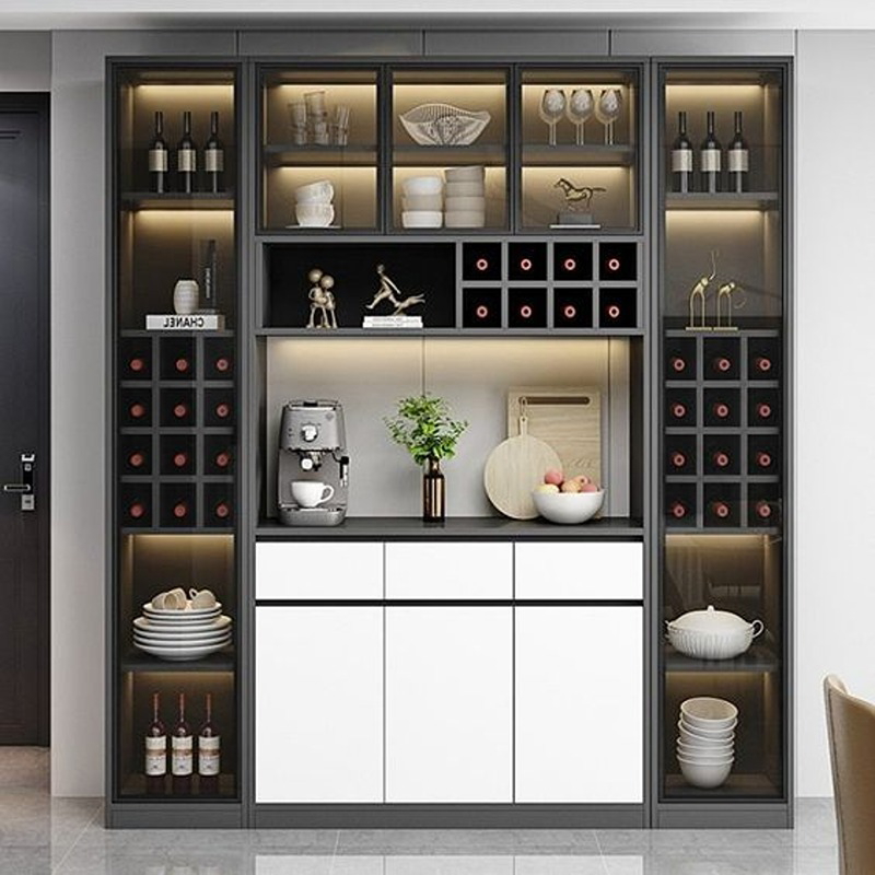 Kitchen storage cabinet, 250 cm, Gray / White - KM-EG149-54