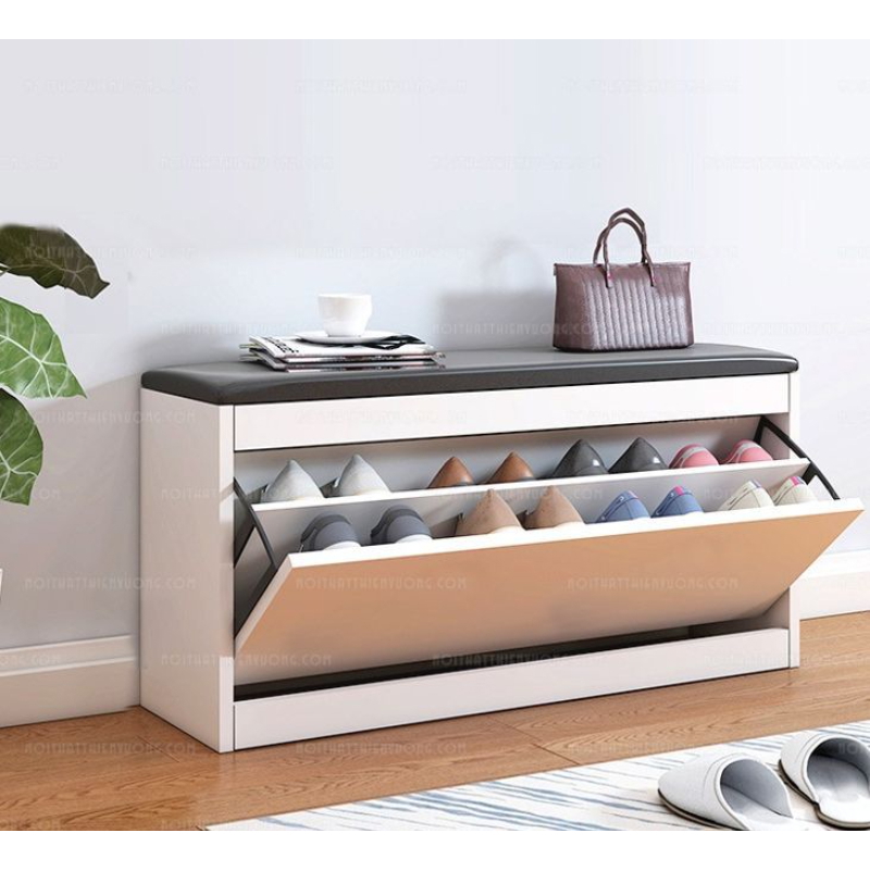 Shoe Cabinet, 80 cm, White - KM-EG150-57