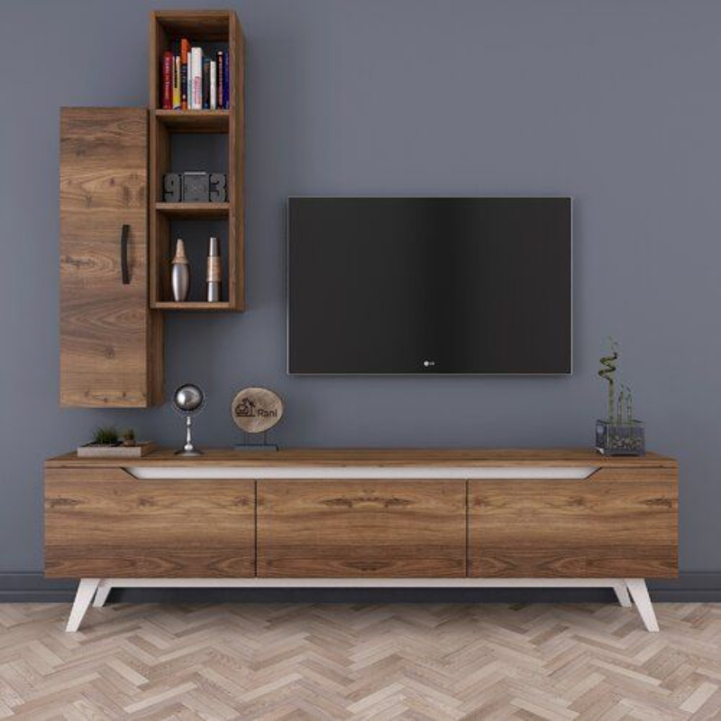 TV Unit, 160 cm, Brown / White - KM-EG150-52