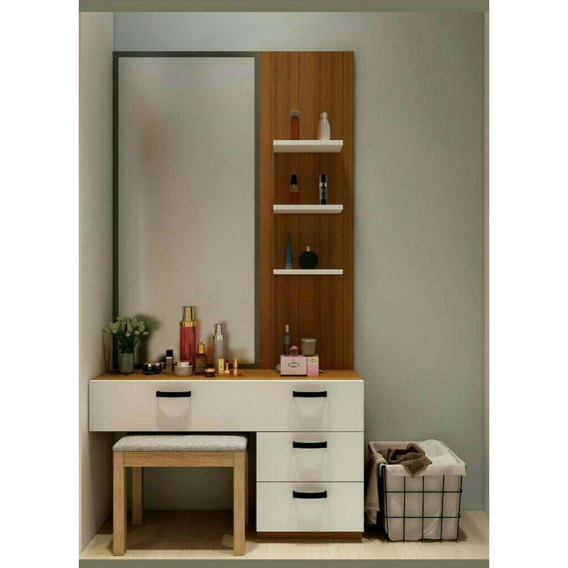 Dresser, 174 cm, White / Brown - KM-EG150-48
