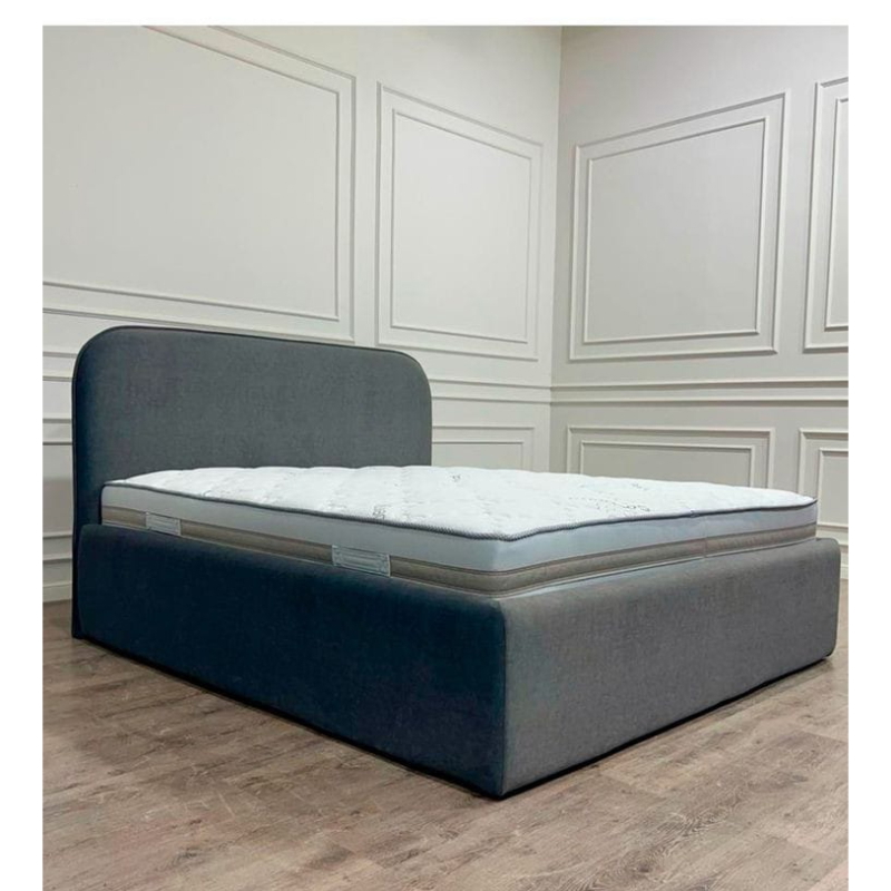 Bed, 160 cm, gray - KM-EG155-01