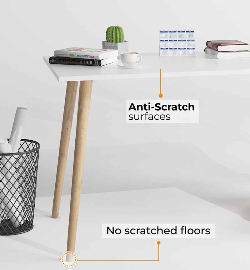 طاولة مكتب, مقاسات متعددة, أبيض/خشبي - KM-EG134-53