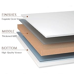 طاولة جانبية, 40 سم, أبيض/خشبي - KM-EG134-54