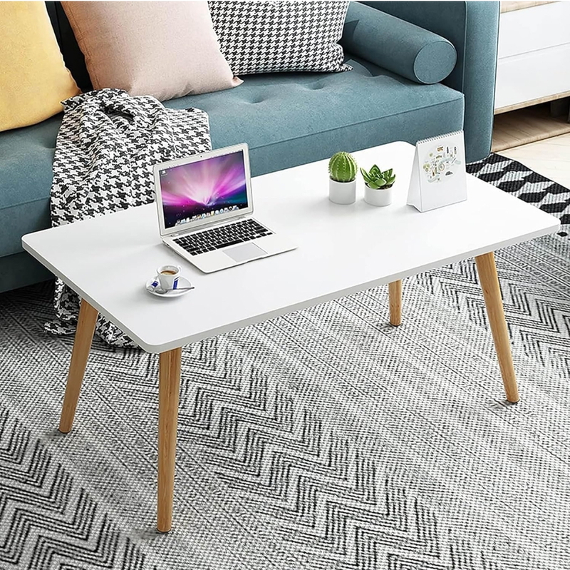 طاولة قهوة, مقاسات متعددة, أبيض/خشبي - KM-EG134-55