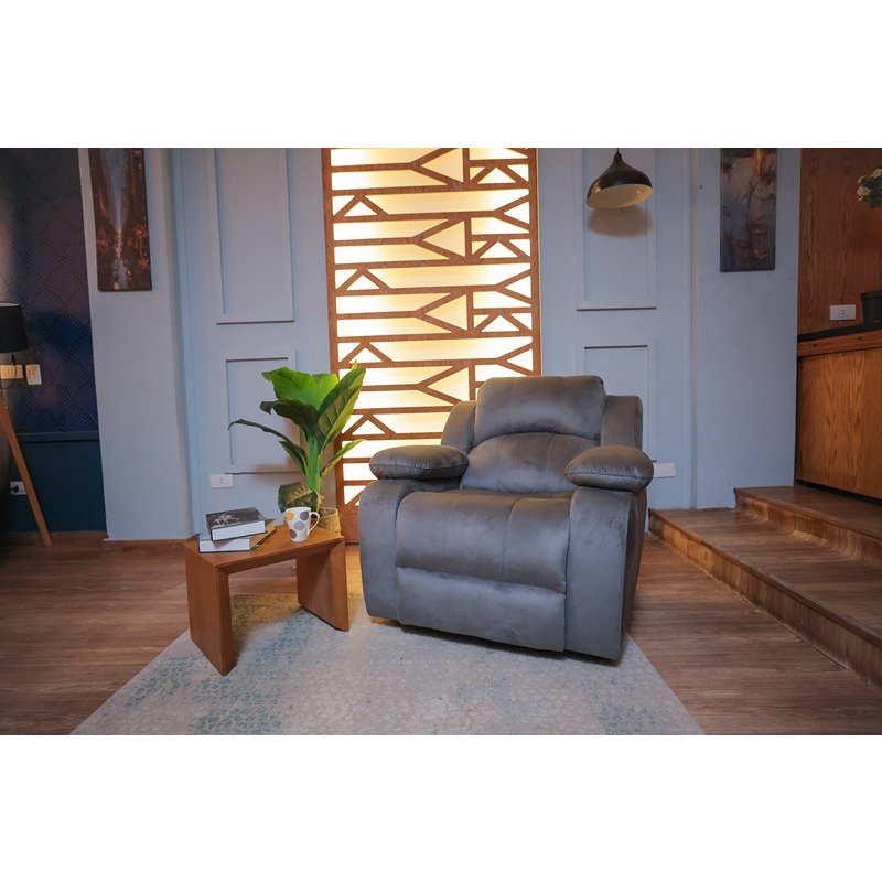Recliner Chair, 90 cm, Grey - KM-EG123-07