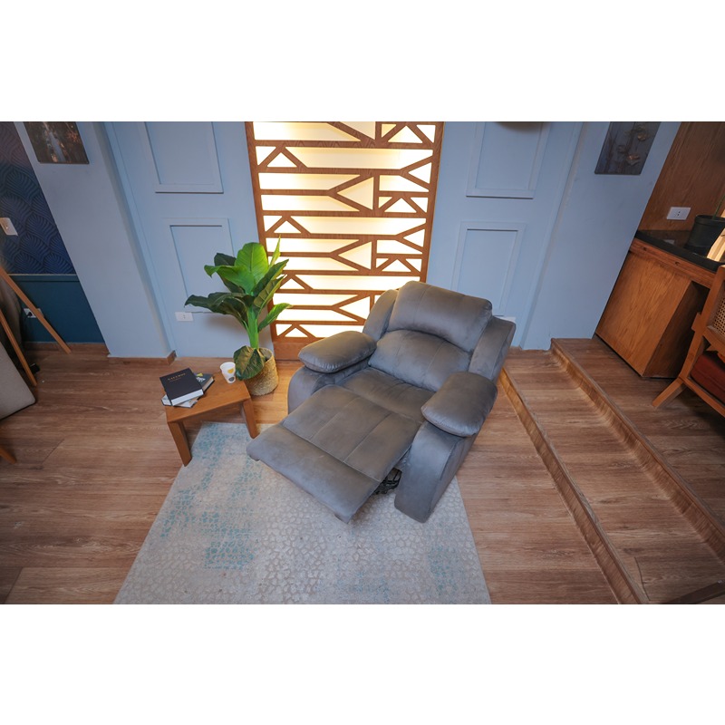 Recliner Chair, 90 cm, Grey - KM-EG123-07