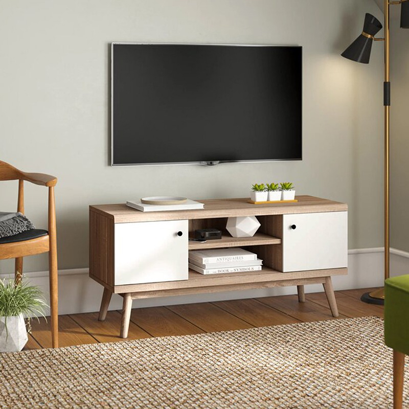 TV Unit, 140 cm, Brown/white - KM-EG154-13