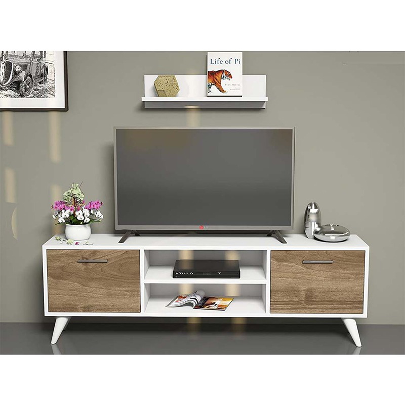 TV Unit, 110 cm, White/beige - KM-EG154-34