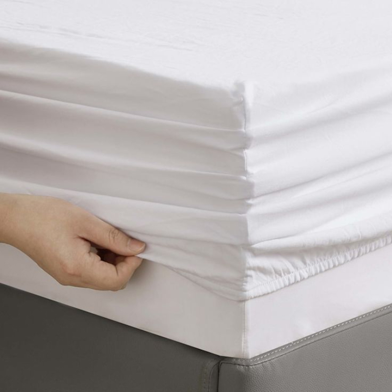 ملايه استك قطن, مقاسات متعدده , ابيض - KM-EG156-25