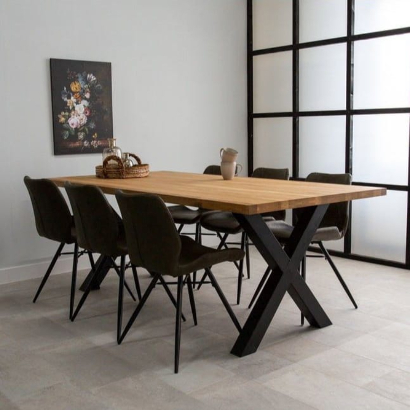 Dining table, 180 cm, Black/Dark Beige - KM-EG157-11