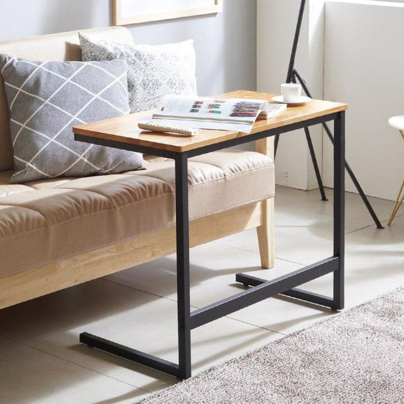 Side table, 60 cm, Black/Beige - KM-EG157-17