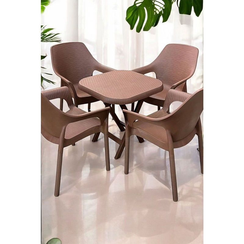 طقم جلوس خارجي, 5 قطع, ألوان متعددة - KM-EG159-68