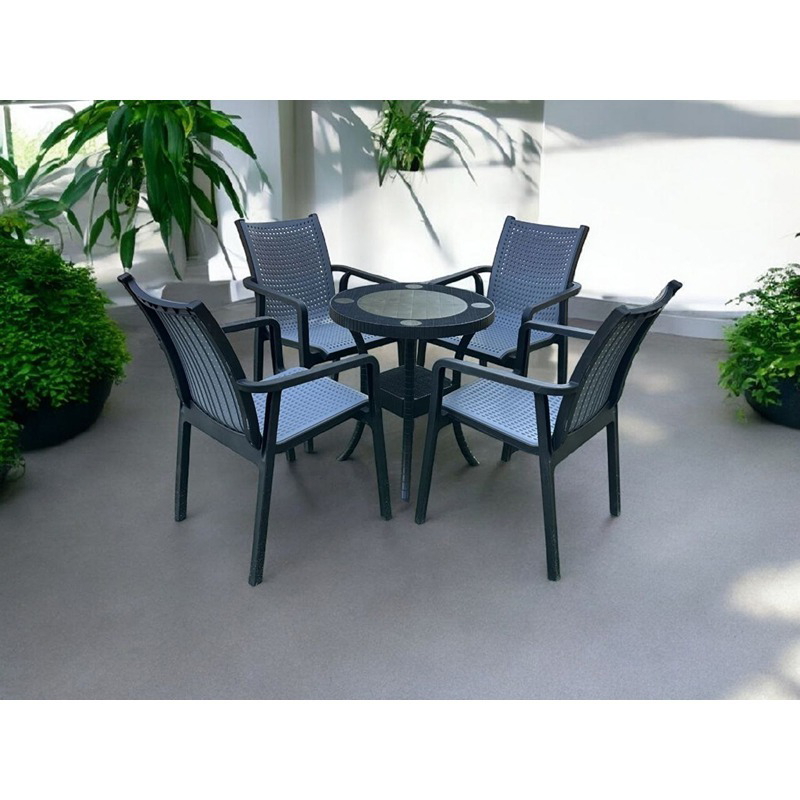 طقم جلوس خارجي, 5 قطع, ألوان متعددة - KM-EG159-74