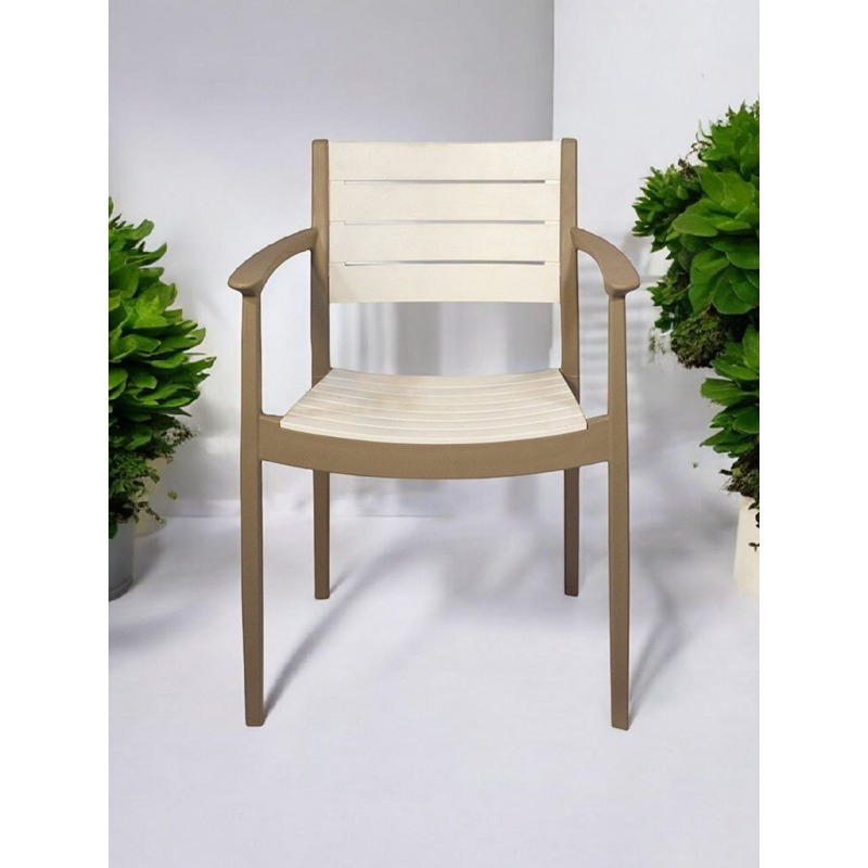 طقم جلوس خارجي, 5 قطع, أبيض/بيج - KM-EG159-80