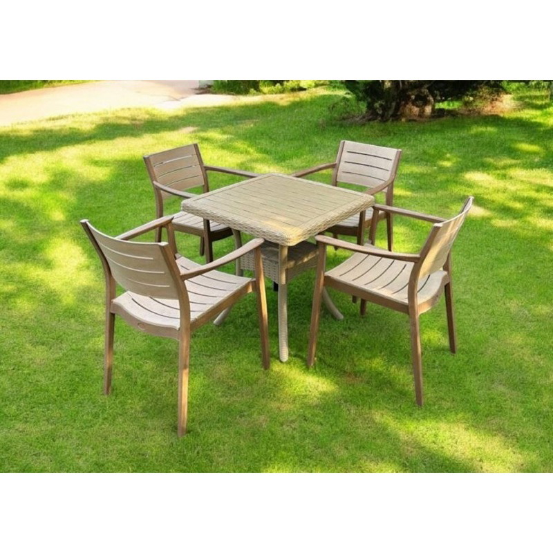 طقم جلوس خارجي, 5 قطع, ألوان متعددة - KM-EG159-83